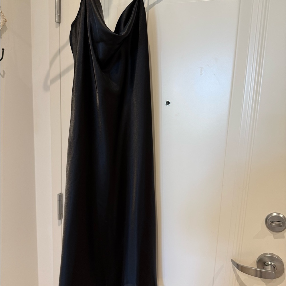 bebe Black Satin Dress